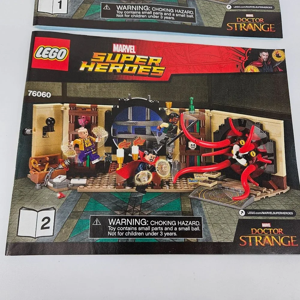 Lego Dr Strange Marvel 76060 1 & 2 Manual Instruction Book ONLY No Brick Fig